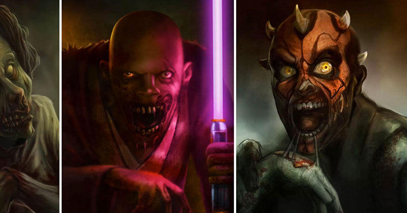 Les personnages de Star Wars en version zombie, ils sont flippants !