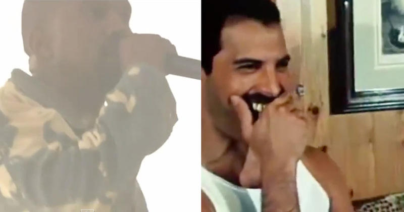 La réaction de Freddie Mercury quand Kanye West chante Bohemian Rhapsody est géniale !