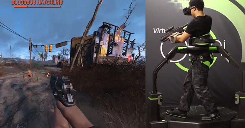 Jouer à Fallout 4 avec un Virtuix Omni c