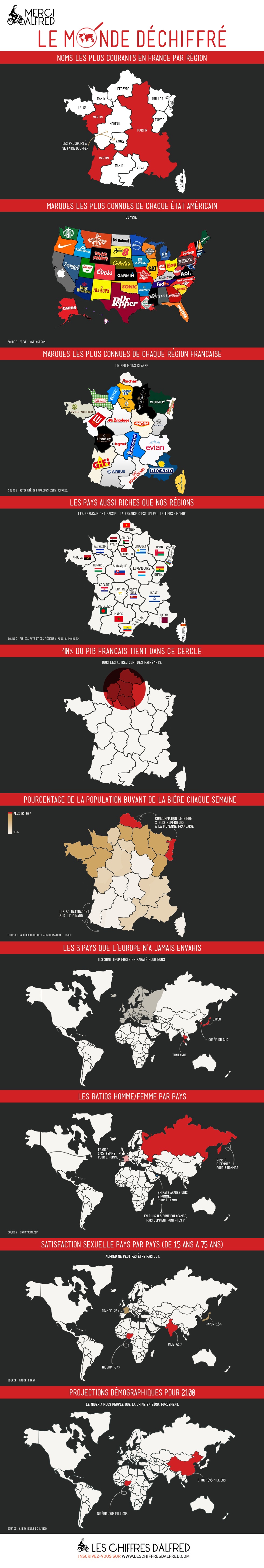 10 cartes de France et du monde les plus insolites