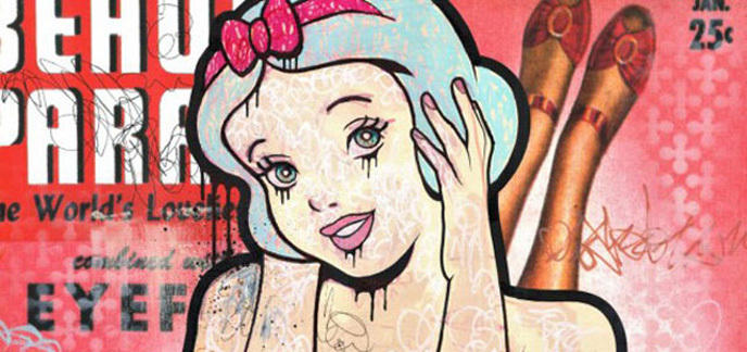 Dirtyland : les princesses Disney en mode sexy Street Art