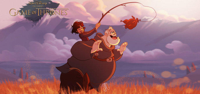 Les personnages de Game of Thrones en version Disney