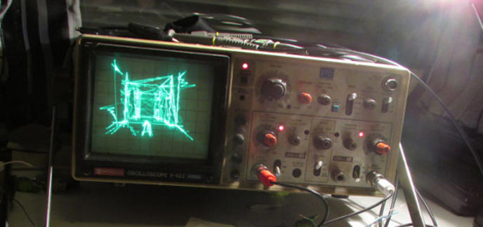 Quake, un FPS en 3D sur un oscilloscope