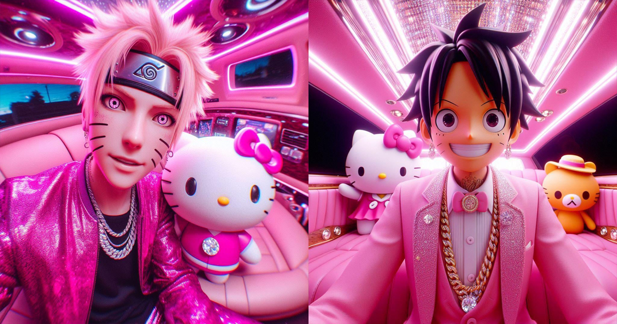 Vegeta, Spiderman, Luffy : 14 personnages dans l'univers de Hello Kitty