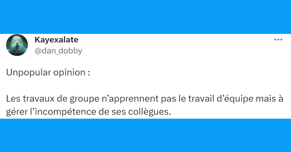 Top 20 des tweets les plus drôles sur les travaux de groupe, au secours