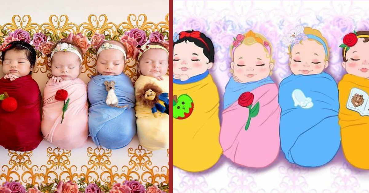 Disney Cet Artiste S Inspire De Photos Pour Redessiner Des Bebes Princesses
