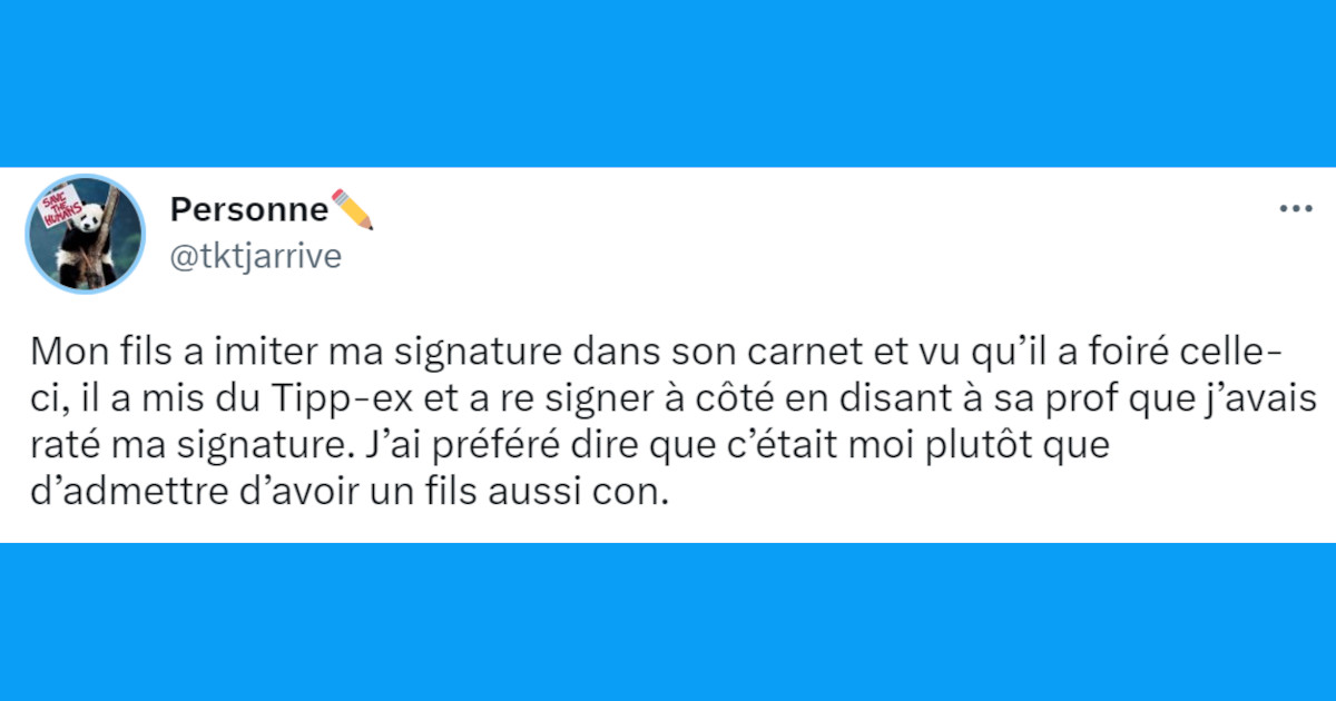 Top 20 des tweets les plus drôles sur le carnet de liaison, 