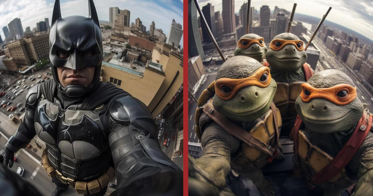 Batman, Tortues Ninja... 10 selfies improbables imaginés par une IA