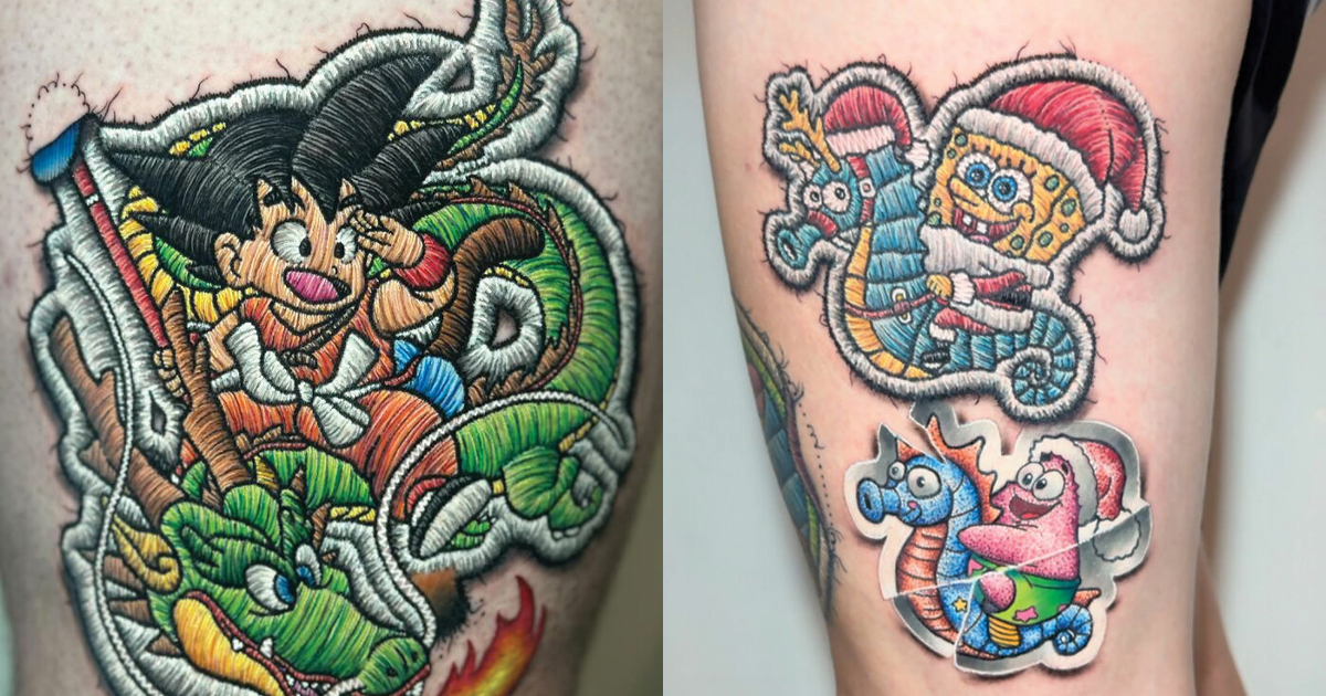 34 tatouages qui ressemblent à de la broderie