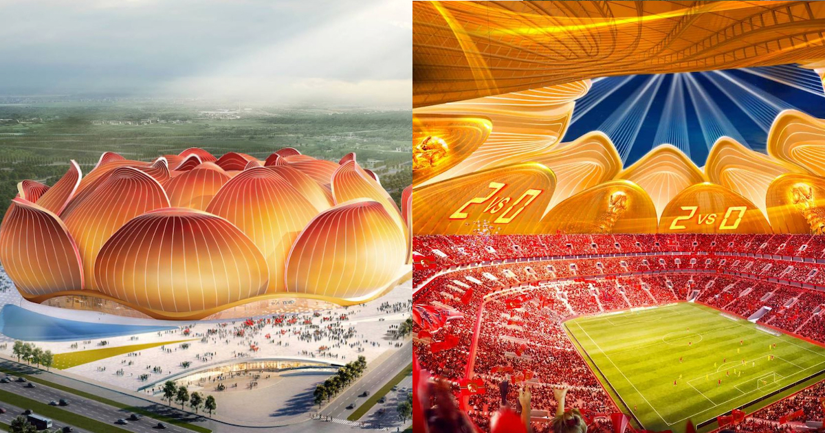 Découvrez cet incroyable stade en forme de lotus, érigé en Chine !