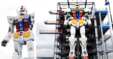 Gundam : le plus grand robot du monde fonctionne officiellement et on peut monter au sommet (vidéo)