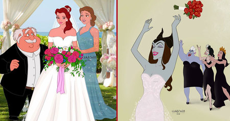 Disney : découvrez les photos de mariages des princesses et méchantes Disney