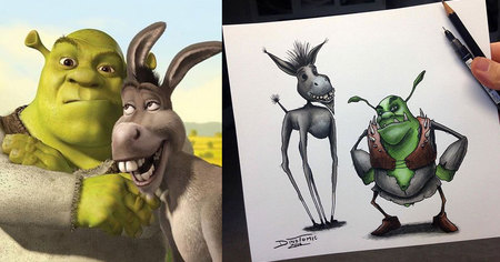 Quand les personnages de dessins animés deviennent des monstres par Dino Tomic