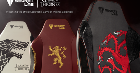 Game of Thrones : SecretLab délivre trois nouveaux trônes de choix à l'effigie des maisons de la série