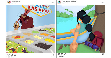 Et si les personnages Disney avaient un compte Instagram pendant leurs vacances ?