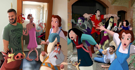 Disney : cet artiste s'imagine rencontrer ses personnages préférés en 20 images (partie 3)