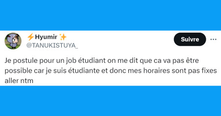 Top 20 des tweets les plus drôles sur les jobs étudiants, les boulots pourris