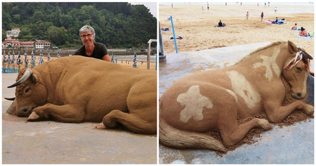 33 sculptures de sable si réalistes qu'elles semblent tout droit sorties d'un documentaire animalier