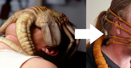 La distanciation physique n'a jamais été aussi simple avec ce masque en forme de facehugger