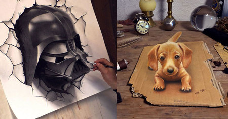 Cet artiste réalise d'incroyables dessins avec effet 3D (46 dessins)