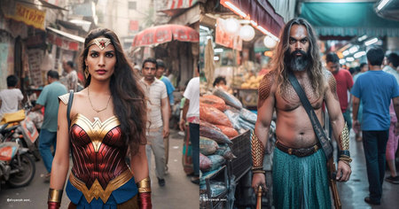 Batman, Wonder Woman, Flash : cette IA imagine les héros DC en Inde