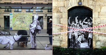 Street art : un artiste parisien embellit la capitale avec ses collages artistiques