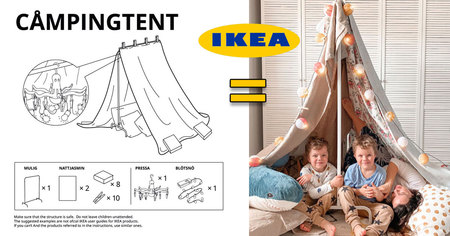 Confinement : Ikea partage la liste des produits pour construire 6 cabanes imaginaires idéales