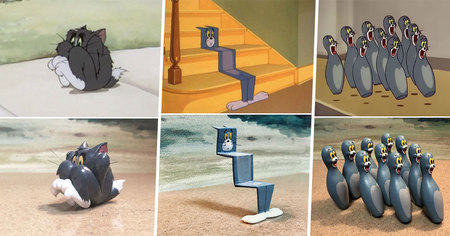 Cet artiste japonais rend hommage à Tom & Jerry à travers de surprenantes sculptures