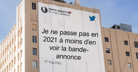 Twitter affiche des tweets d'internautes dans la rue pour célébrer 2020 en s'en moquant