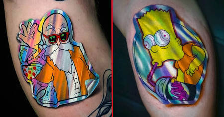 15 tatouages holographiques qui s'inspirent de la pop culture