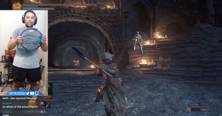 Il s'essaye à Dark Souls 3 avec les controllers de Ring Fit Adventure, la vidéo qui fait suer