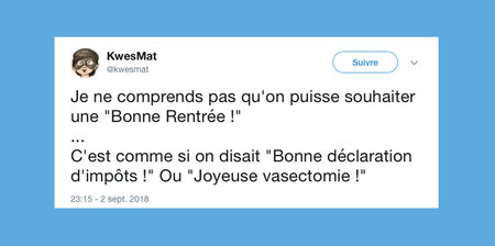 Top tweets spécial rentrée des classes 2018