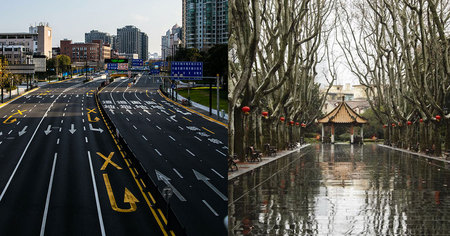 Coronavirus : des photos impressionnantes de la ville de Shanghai totalement vide (32 photos)