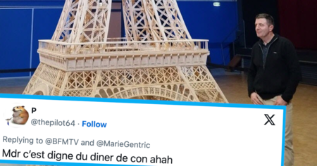 Son record de la Tour Eiffel en allumettes invalidé, les internautes se moquent sur X