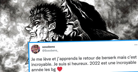 Berserk : les fans réagissent à l'annonce de la reprise du manga par Kōji Mori et le studio Gaga (35 tweets)