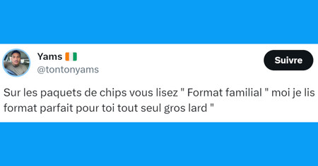 Top 20 des tweets les plus drôles sur les chips, bonjour les calories