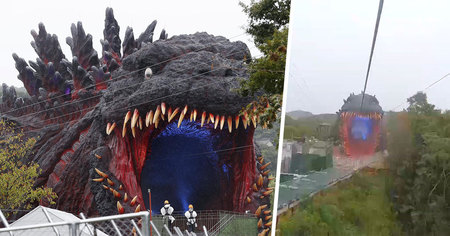 Japon : des visiteurs avalés par un Gozdilla taille réelle dans un parc d'attractions