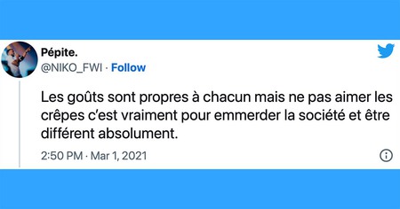 Top 20 des tweets les plus drôles sur les crêpes, on va vous donner faim