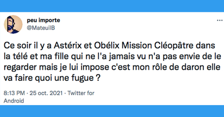 Les meilleures réactions à la rediffusion de Astérix et Obélix : Mission Cléopâtre sur TF1 (32 tweets)