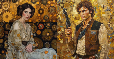 Star Wars : 7 scènes façon Gustav Klimt