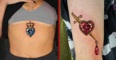  30 tatouages réalistes en forme de bijoux