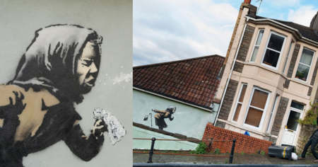 Banksy frappe à Bristol avec un street art dédicace au Covid