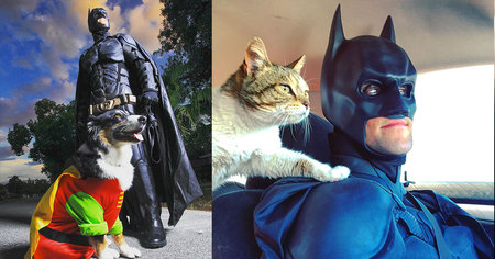 Cet homme habillé en Batman est un véritable héros pour les animaux