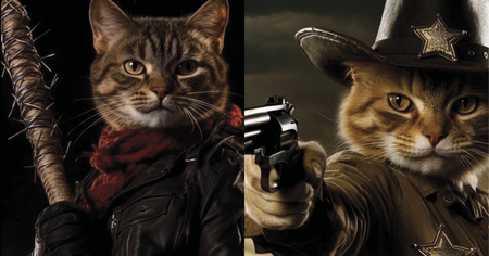 The Walking Dead : 6 personnages incarnés par des chats