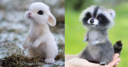 Cette artiste russe crée des animaux trop mignons avec de la laine feutrée (30 images)