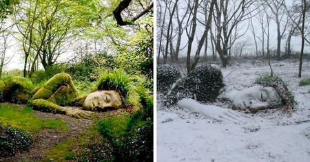 Cette incroyable sculpture change d'apparence au fil des saisons