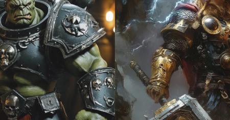 Hulk, Thor, Iron man : 6 Avengers façon Warhammer 40K