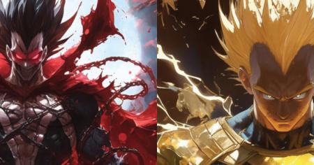 Dragon Ball : 9 fusions de Vegeta avec Carnage, Wolverine, Spawn, Green Lantern