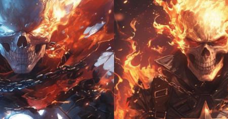 Ghost Rider : 13 personnages dont Pikachu, Iron Man, Bane en feu