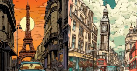 10 villes européennes dans le style comics